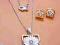 KOLCZYKI + NASZYJNIK. pr.925. KOMPLET BIŻUTERII.