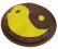 Frisbee Yin Yang anyż/czekolada 22cm