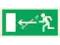 Znak BHP KIERUNEK EWAKUACJI LEWO świecący FOLIA