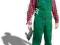 Spodnie robocze ogrodniczki MASTER zielone roz 62