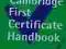 CAMBRIDGE FIRST CERTIFICATE HANDBOOK