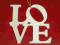 Drewniane Ozdoby  Walentynkowe - LOVE