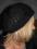 H&M czarny ażurowy duży beret,czapka krasnal