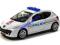 PEUGEOT 207 POLICE VERSION SKALA 1:43 MODEL WELLY