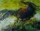 Olejny oprawiony obraz Z. Rzepecki kolorowy ptak