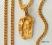 Męski łańcuszek+medalik/Jezus złoto pr.585 GRAWER!