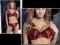 Biustonosz AVA czarny czerwony push-up 65B 65 B