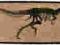 naszywka Tyranozaur szkielet skóra zamsz 14x6cm