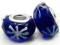 Koralik Modułowy Lampwork Śnieżna Gwiazdka
