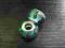 KORALIK MODUŁOWY LAMPWORK TURKUS PASKOWANY 14MM