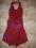sukienka z brokatem czerwona modna karnawał M 38