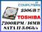 TOSHIBA 250GB 2.5' SATA II 16MB 7200 MK2556GSY