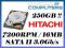 HITACHI 250GB 2.5' SATA II 16MB 7200RPM Z7K320 FV
