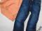 FreeSpirit jeansy NEW pomarańczowa bluza 146