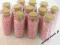 (A-071)Koraliki szklane różowe 25 gr - 5 butelek