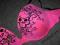 EMO Biustonosz Różowy Czaszki Czachy 75 C Skull