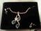 Komplet biżuterii (naszyjnik i kolczyki wkręty)