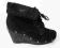 BOTKI WEDGES KOTURN KOZUCH CWIEKI DREWNO BLACK 37