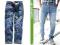 D344 Modne Niebieskie jeansy 31/34 Bella-Fashion