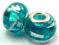 Lampwork Turkusowe Paski