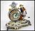 Porcelanowy zegar kominkowy, Sevres Francja XIX w.