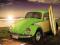 Plakat,VW Californian Green Beetle with Surf Board