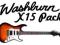 WASHBURN X 15 (TS) NOWA GITARA ELEKTRYCZNA ZESTAW