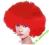 Peruka AFRO czerwona