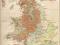 MAPA GEOLOGICZNA: ANGLIA i WALIA - MAPA z 1892 r