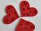 Serca filcowe samprzylepne laserowo wycinane 3