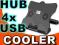 PODSTAWKA CHLODZACA COOLER NOTEBOOKA 4xHUB USB 838