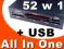 CZYTNIK KART PAMIĘCI 52w1 wewnętrzny PC +USB HUB