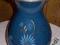 Stary duży piekny niebieski porcelanowy wazon-29cm