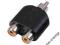 Adapter 2x RCA F / 1 x RCA M