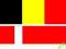 Flaga Flagi Belgii Belgia Danii Dania 150x90 cm