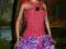 Różow-fioletowa sukienka z klejnotem dla Barbie