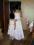Sukienka dziewczęca biała,wizytowa 128cm