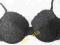 LA SEZNA świetny czarny push-up koronka 36/80 E
