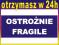 Stempel "OSTROŻNIE" z gumką max w 24 h