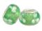 PD265 Lampwork koraliki modułowe z kwiatkami ziel