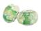 PD268 Lampwork koraliki modułowe z kwiatkami ziel PD268 Lampwork koraliki modułowe z kwiatkami ziel