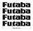 Naklejka logo Futaba x 4 czarne 15cm szerokości.