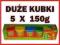 CIASTOLINA KUBKI DUŻE 5x150g ZAPAS CIASTOKREACJA