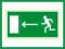 Znak Kierunek do wyjścia drogi ewak. w lewo
