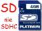 Szybka karta SD 4GB Platinum, nie SDHC Łodz fv