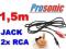 Kabel przewód audio minijack 2x RCA 1,5m radio PC