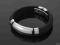 CZARNA BRANSOLETKA KAUCZUKOWA grawer krzyż ak263
