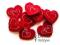 *dekomotyw* Serca filc przylepce czerwone 7 cm