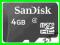 SANDISK 4GB microSD CLASS4 do Nokia Samsung LG HTC