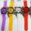 Zegarek CHRONOGRAPH IMITATION jelly watch ŻÓŁTY